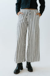 Lucy Striped Baggy Pants in Black - FINAL SALE