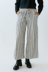 Lucy Striped Baggy Pants in Black - FINAL SALE