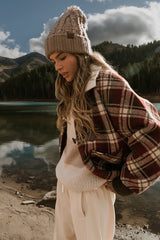 Gigi Plaid Jacket In Red - Final Sale