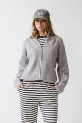 Abbie Ribbed Jacket in Grey - FINAL SALE