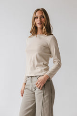 Makayla Shirt in Striped Mocha - FINAL SALE
