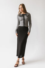 Gen Collared Top In Grey - Final Sale