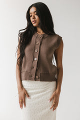 Tori Sweater Vest In Taupe