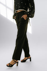 Mitchel Straight Leg Trouser In Black - Final Sale