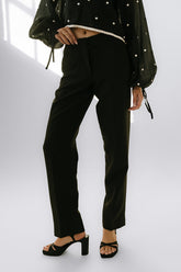 Mitchel Straight Leg Trouser in Black - FINAL SALE