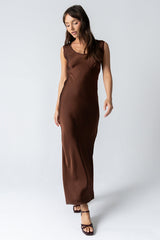 Kesley Maxi Dress In Brown - Final Sale