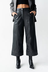 Ulani Vegan Leather Pants in Black - FINAL SALE