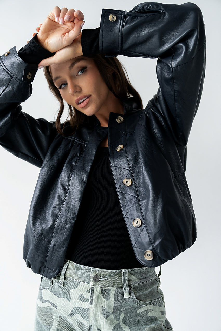 Kiele Vegan Leather Jacket - FINAL SALE
