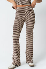 Jannet Striped Pants In Brown - Final Sale