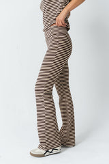 Jannet Striped Pants In Brown - Final Sale