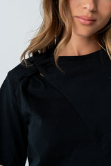 Buckley Knot Top In Black - Final Sale
