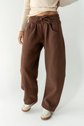 Maribel Barrel Sweatpants in Brown - FINAL SALE