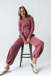 Kassie Joggers in Berry - FINAL SALE