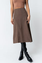 Miley Midi Skirt in Brown - FINAL SALE