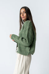 Russel Oversized Sweater In Green - Final Sale
