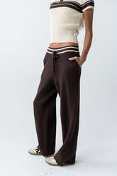 Brea Striped Pants in Brown - FINAL SALE