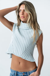 Timothy Sleeveless Sweater in Blue - FINAL SALE