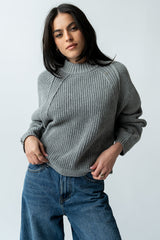 Shayla Knit Sweater In Grey - Final Sale