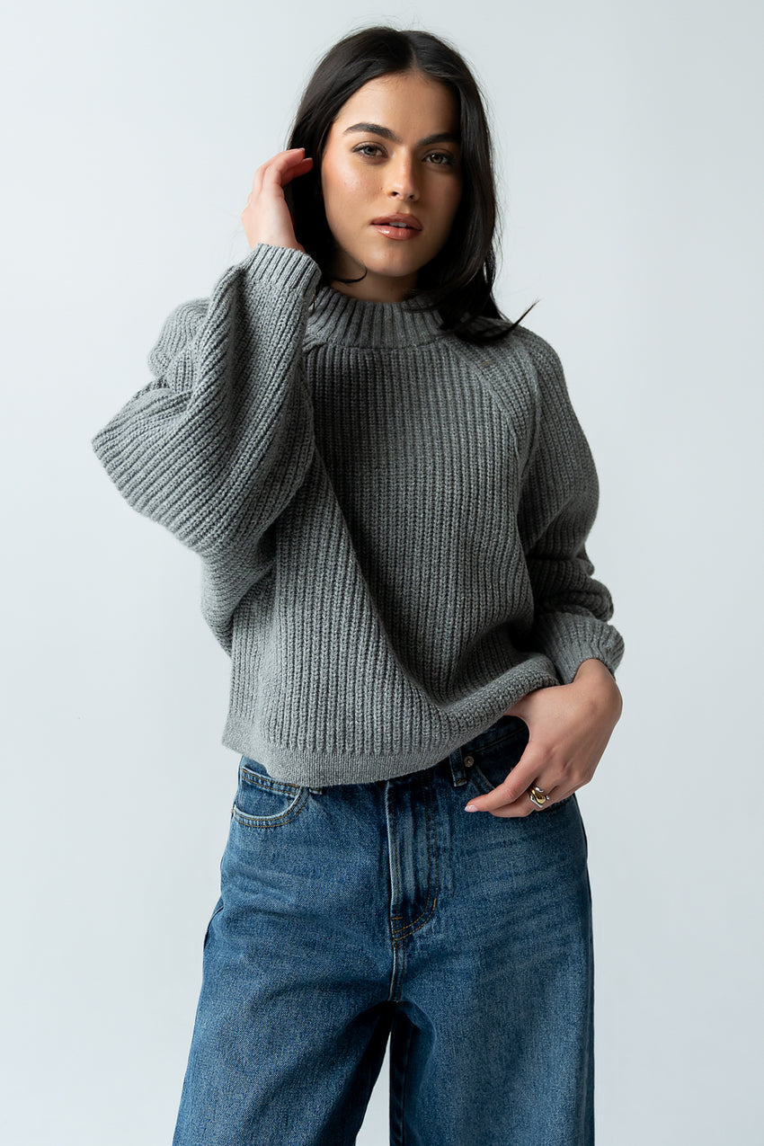 Shayla Knit Sweater in Grey - FINAL SALE