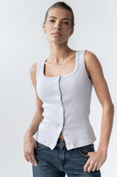 Apollo Knit Tank Top in Light Blue - FINAL SALE