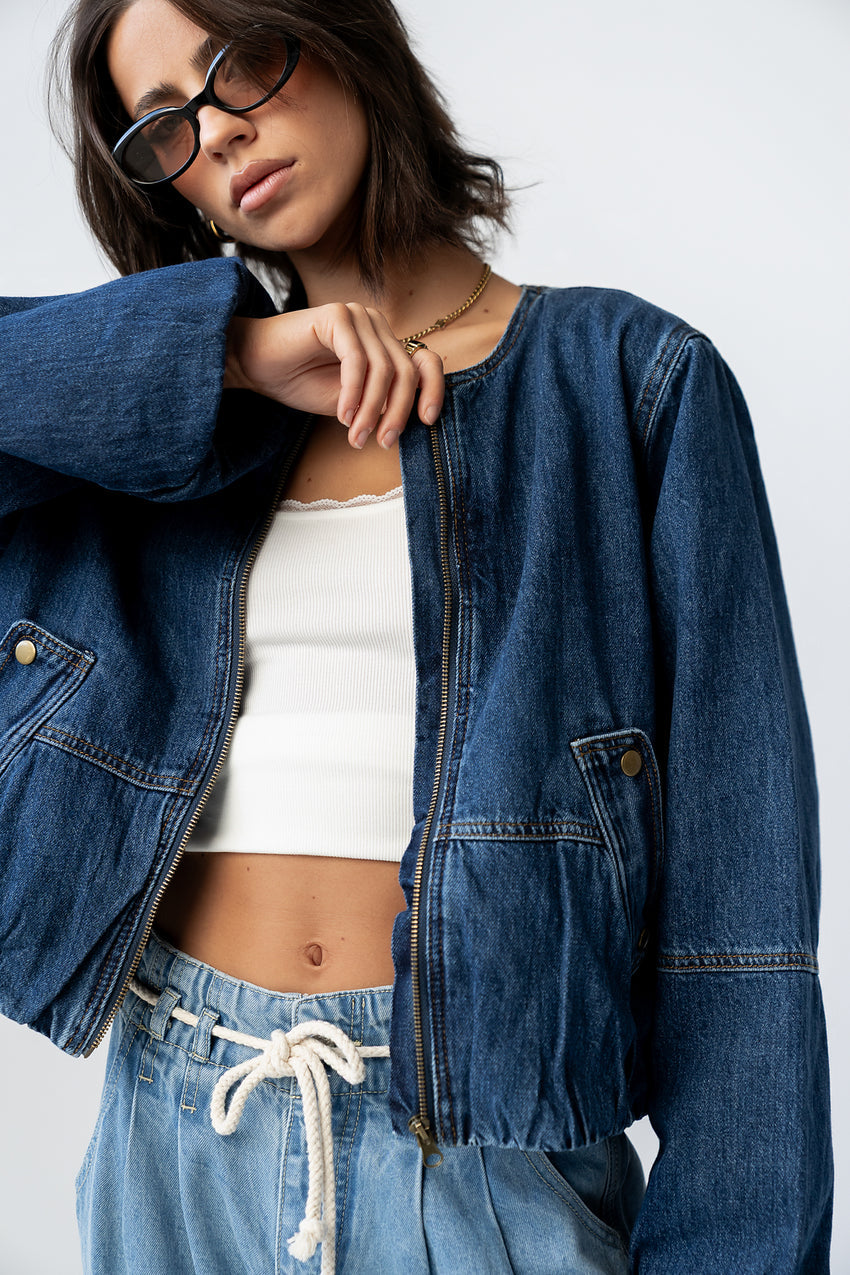 Maggie Denim Bubble Jacket - FINAL SALE