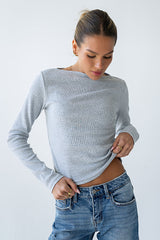 Becca Boatneck Top In Grey