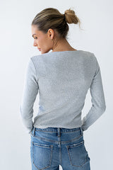 Becca Boatneck Top In Grey
