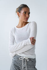 Mason Sheer Top in White - FINAL SALE