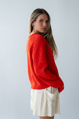 Kareena Knit Cardigan In Red