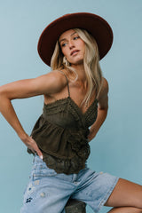 Fern Tank Top In Olive