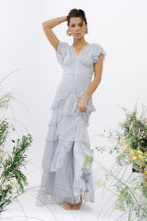 Tracie Lace Maxi Dress in Blue - FINAL SALE