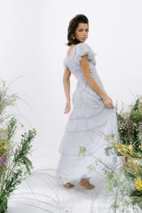 Tracie Lace Maxi Dress In Blue - Final Sale