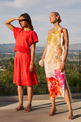 Erica Asymmetrical Floral Maxi Dress - Final Sale