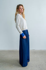 Kailey Striped Cardigan In Yellow