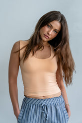 Millie Tank Top in Peach