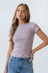 Martha Boatneck Top in Lavender - FINAL SALE