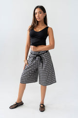 Wrenna Plaid Bermuda Shorts - Final Sale