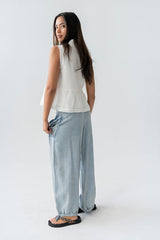 Julian Collared Blouse In Off White - Final Sale