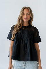 Estelle Mesh Top In Black
