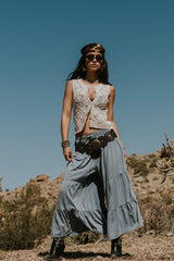 Kiara Crochet Button Vest - Final Sale