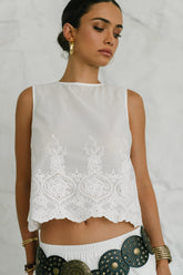 Miley Embroidered Tank Top - FINAL SALE