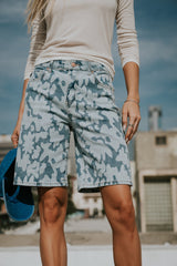 Declan Floral Bermuda Denim Shorts - Final Sale