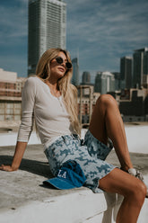 Declan Floral Bermuda Denim Shorts - FINAL SALE