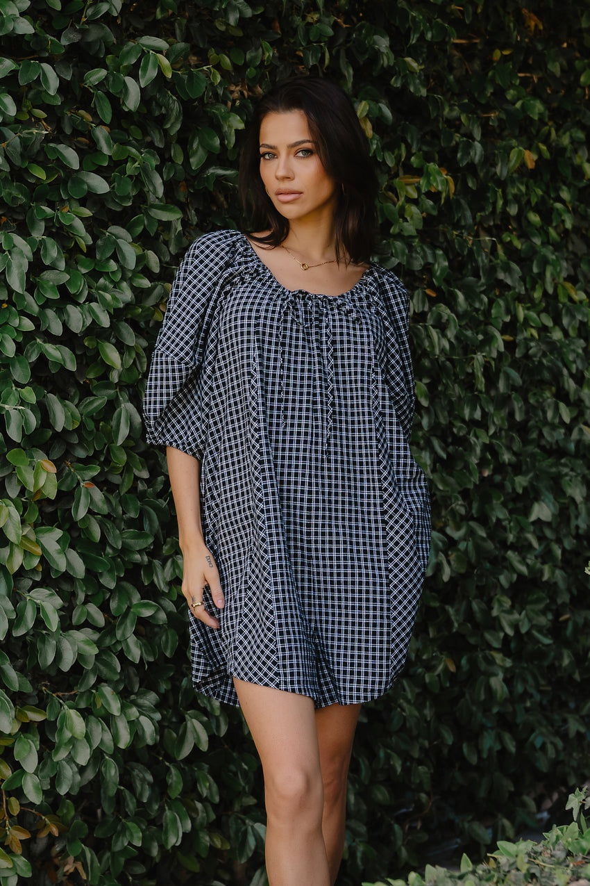 Janika Plaid Romper - FINAL SALE
