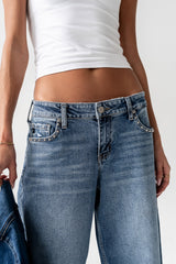 Rika Studded Wide Leg Jeans - Final Sale