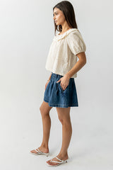 Reika Pleated Denim Shorts - Final Sale