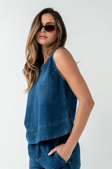 Victoria Denim Top - Final Sale
