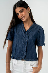 Miranda Denim Top - FINAL SALE