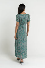 Camden Floral Maxi Dress In Green