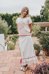 Chloe Embroidered Sweater Tee - Final Sale